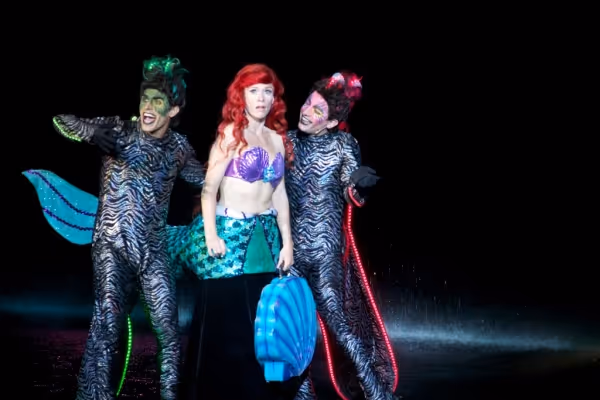 Joey Tierno (Jetsam), Michelle Pruiett (Ariel), Matt Densky (Flotsam) Photo