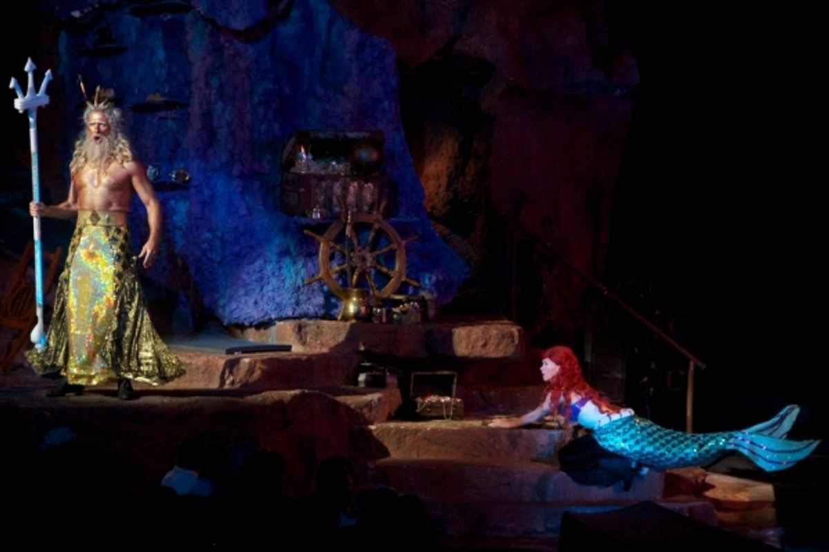 Christian Whelan (King Triton), Michelle Pruiett (Ariel) at 