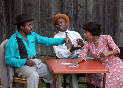 Tobie Windham (Floyd), L. Peter Callender (Red Carter) and Margo Hall (Louise)  Photo