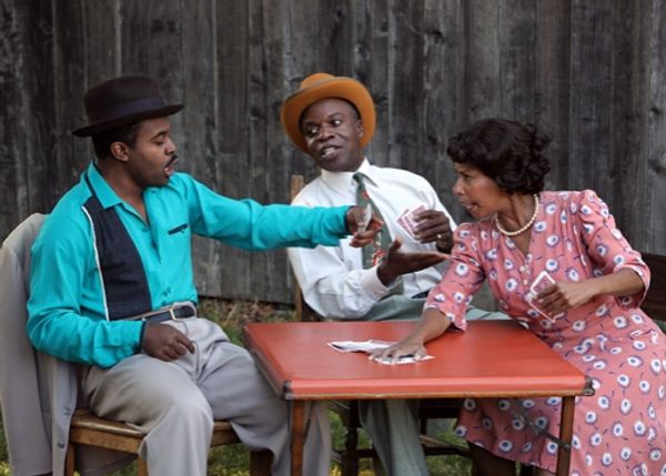 Tobie Windham (Floyd), L. Peter Callender (Red Carter) and Margo Hall (Louise)  Photo