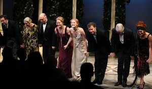 Don Stephenson, Linda Balgord, Simon Jones, Rebecca Luker, Jill Paice, Kevin Earley, Michael Siberry & Mari Davi during the Roundabout Theatre Company's Opening Night Curtain Call for 'Death Takes A Holiday' in New York City. @ BroadwayWorld Don Stephenson, Linda Balgord, Simon Jones, Rebecca Luker, Jill Paice, Kevin Earley, Photo