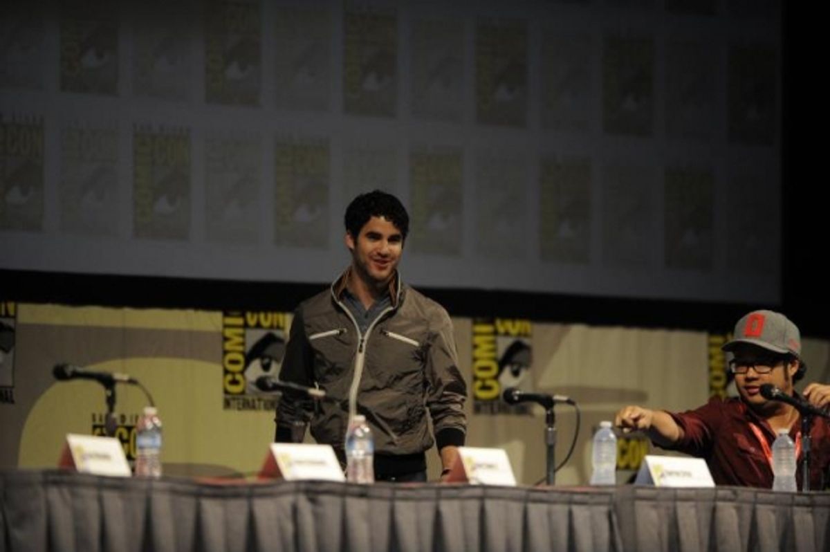 Darren Criss and GLEE IN 3D director Evin Tancharoen at 