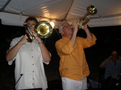Brass players Michael Davis & Jim Hynes Photo