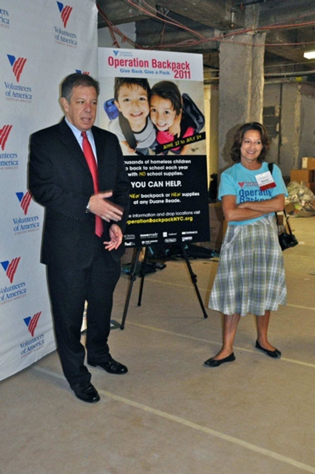 Comissioner Seth Diamond (Department of Homeless Services) and Rachel Weinsten (VP of Volunteers of America) at 