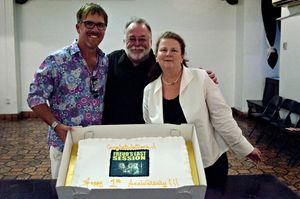 Playwright Mark St. Germain (center) with producers Carolyn Rossi Copeland (right) and Robert Stillman (left)
@ BroadwayWorld Playwright Mark St. Germain (center) with producers Carolyn Rossi Copeland (right) an Photo