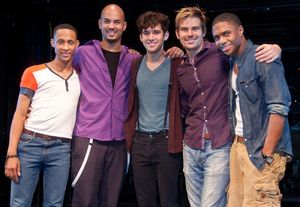 MJ Rodriguez, Nicholas Christopher, Adam Chanler-Berat, Matt Shingledecker, and Ephra Photo