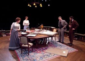 Angela Pierce as Charlotte Payne-Townshend, Natalie Gold as Beatrice Webb, Michael Warner as Sidney Webb and Rod Brogan as George Bernard Shaw @ BroadwayWorld Angela Pierce as Charlotte Payne-Townshend, Natalie Gold as Beatrice Webb, Michael Wa Photo