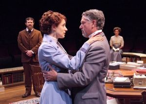 Rod Brogan as George Bernard Shaw, Natalie Gold as Beatrice Webb, Michael Warner as Sidney Webb and Angela Pierce as Charlotte Payne-Townshend @ BroadwayWorld Rod Brogan as George Bernard Shaw, Natalie Gold as Beatrice Webb, Michael Warner as S Photo