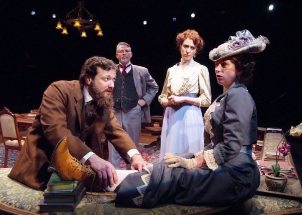 Rod Brogan as George Bernard Shaw, Michael Warner as Sidney Webb, Natalie Gold as Bea Photo
