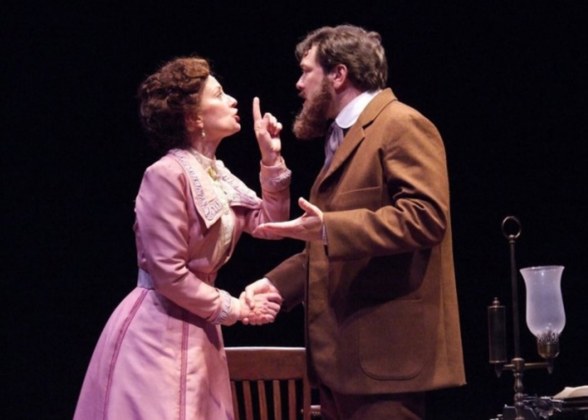 Rod Brogan as George Bernard Shaw and Angela Pierce as Charlotte Payne-Townshend at 
