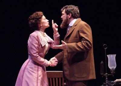 Rod Brogan as George Bernard Shaw and Angela Pierce as Charlotte Payne-Townshend Photo