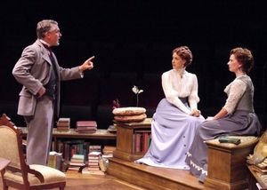 Michael Warner as Sidney Webb, Natalie Gold as Beatrice Webb and Angela Pierce as Cha Photo