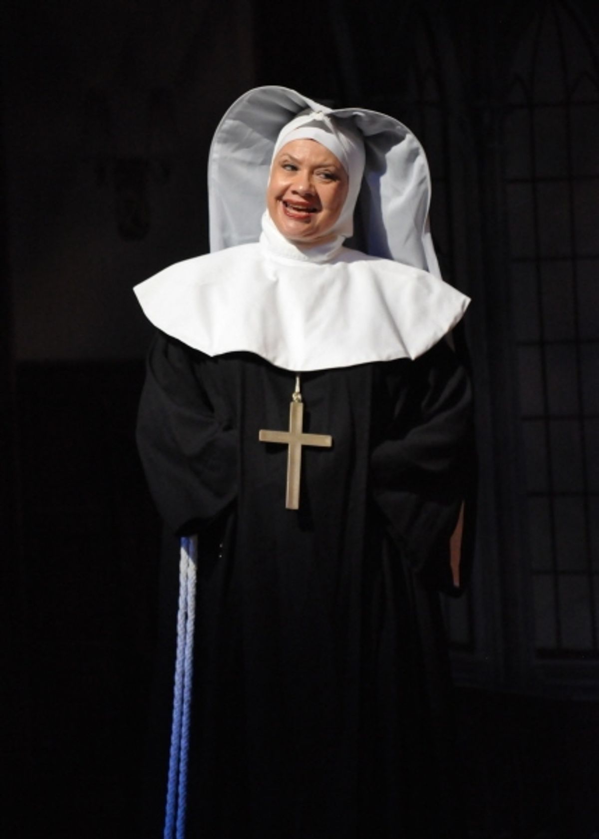 Jenny Lynn Stewart as the Mother Abbess at 