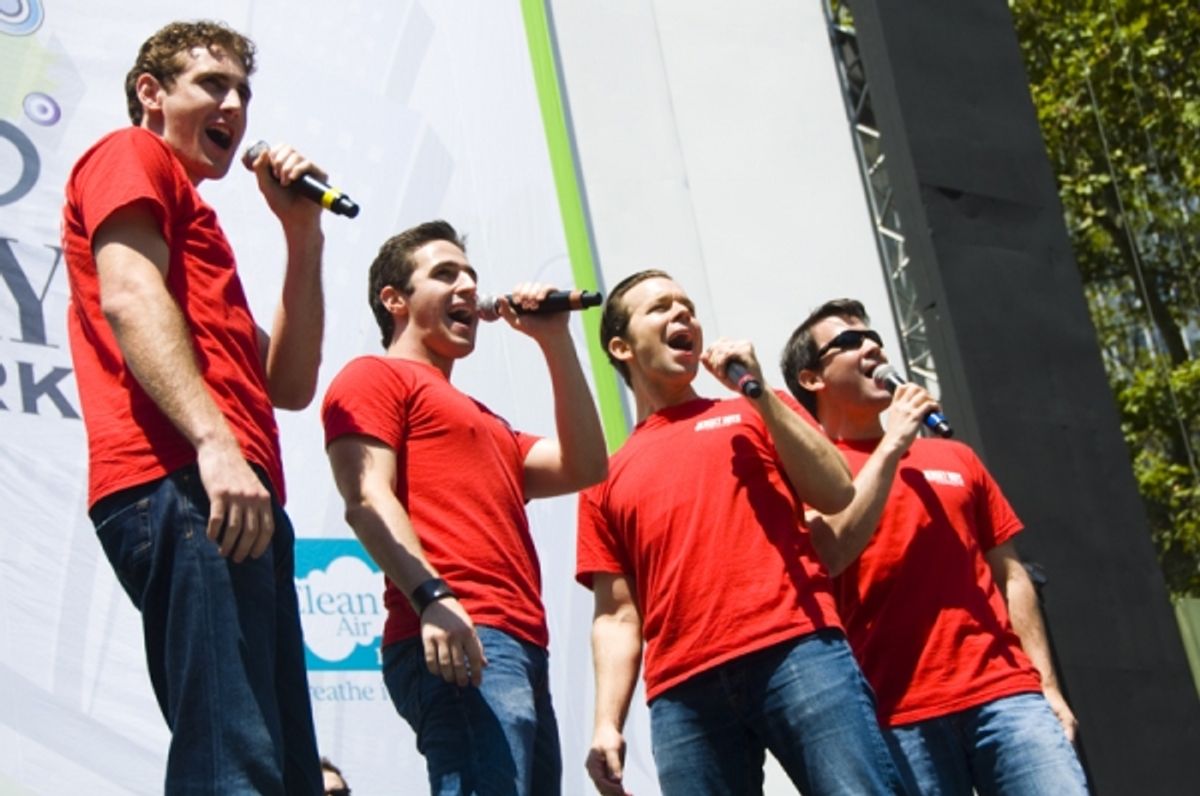 Russel Fischer and the cast of Jersey Boys at 