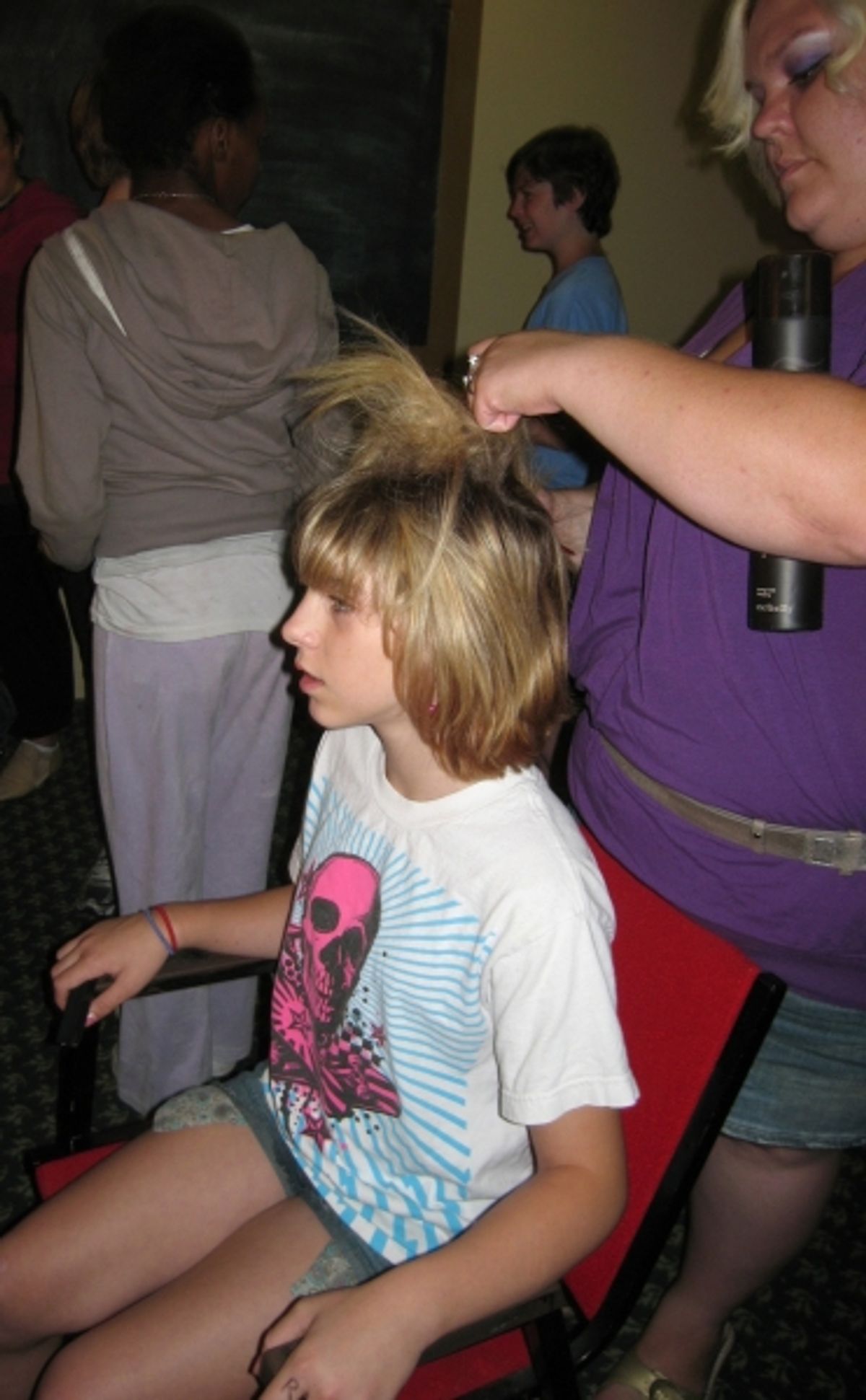 Hope Farrell, Crystal Kirkpatrick at In Rehearsal with DM Community Playhouse's HAIRSPRAY