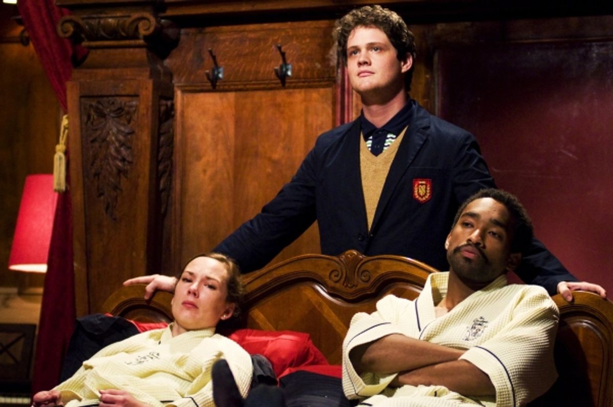 Sarah Lemp as Dr. Sarah Bauer, Nick Lawson as Norman and Jordan Tisdale as Leroy in Pink Knees on Pale Skin. at 