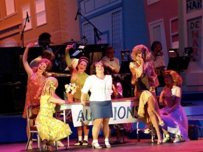 Marissa Jaret Winokur with the women of HAIRSPRAY at the Hollywood Bowl Photo