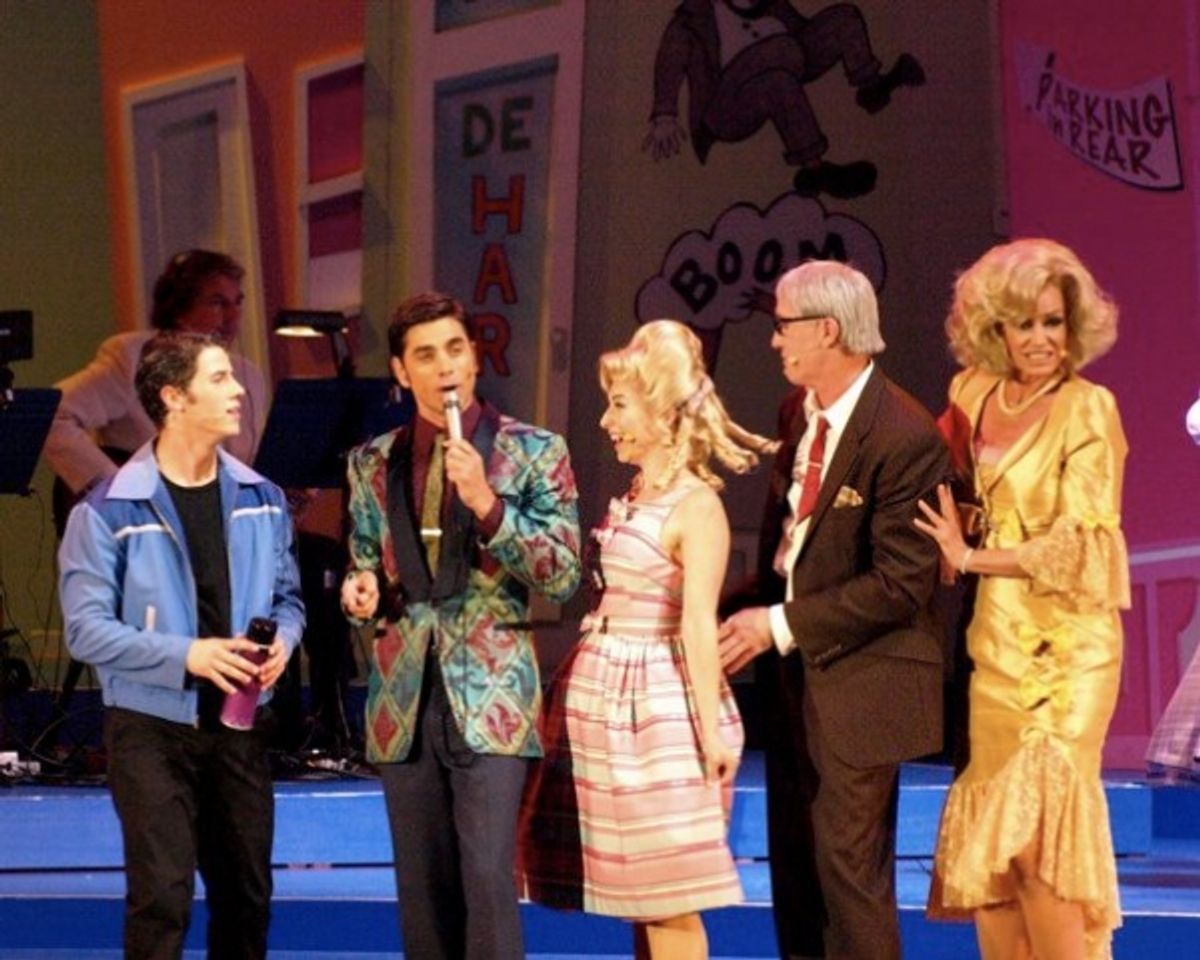 Nick Jonas, John Stamos, Tara Macri, Michael McDonald and Susan Anton at 