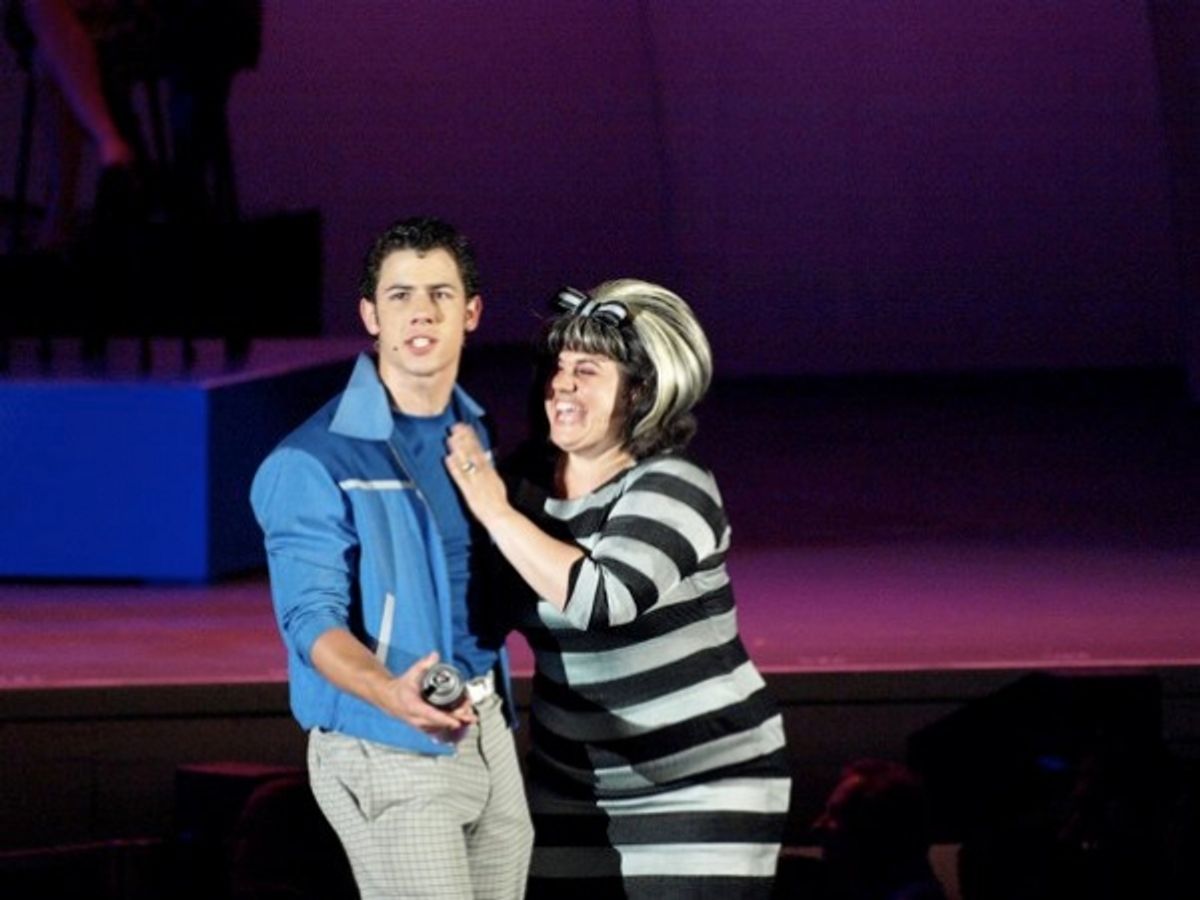 Nick Jonas and Marissa Jaret Winokur at 