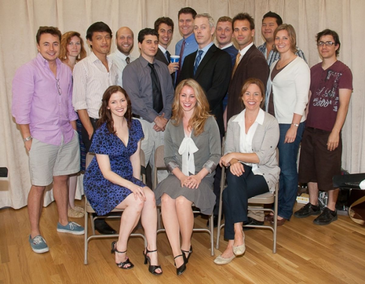 Joy Farmer-Clary, Ali Rose Dachis, Christine Rowan Back Row (L to R): Joe Mulica (Stage Manager), Brynn Almli (Costume Designer), Vichet Chum, Jonathan Dickson, Carlo Rivieccio, Adam Lerman, David Hudson, Tim McGeever, Jamie Grayson, Brian Patrick Murphy, at 