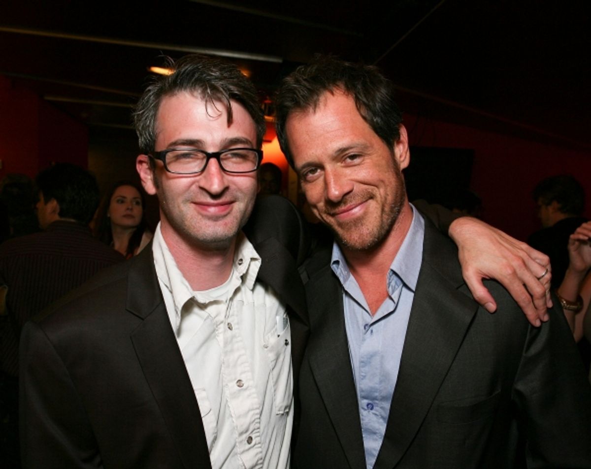 Director Daniel Aukin (L) and cast member Darren Pettie (R) at 