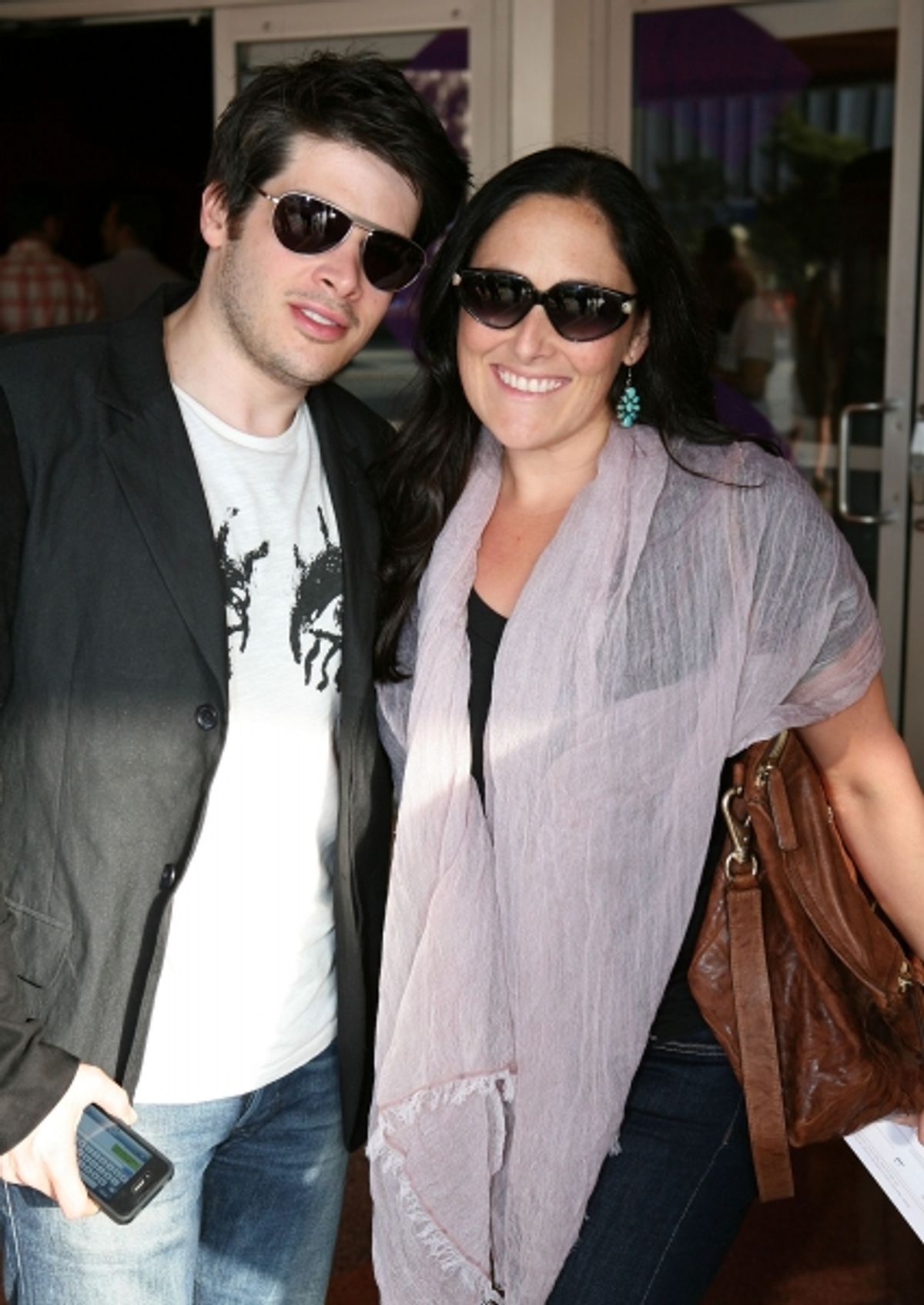 Josh Sabarra (L) and actress Ricki Lake (R) at 