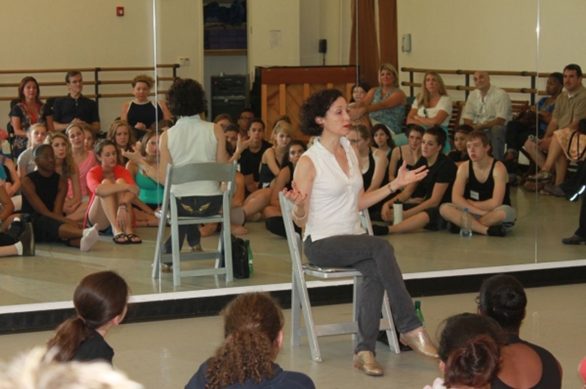 Bebe Neuwirth and students at 