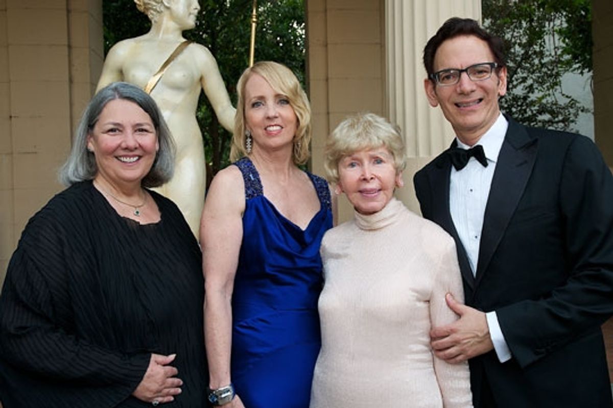 (from left) Co-Chairs Darlene Shiley and Sheryl White, honoree Audrey Geisel and Executive Producer Lou Spisto at the 2011 Globe Gala Honoring Audrey Geisel, July 30, 2011. Photo by Carol Sonstein. at 
