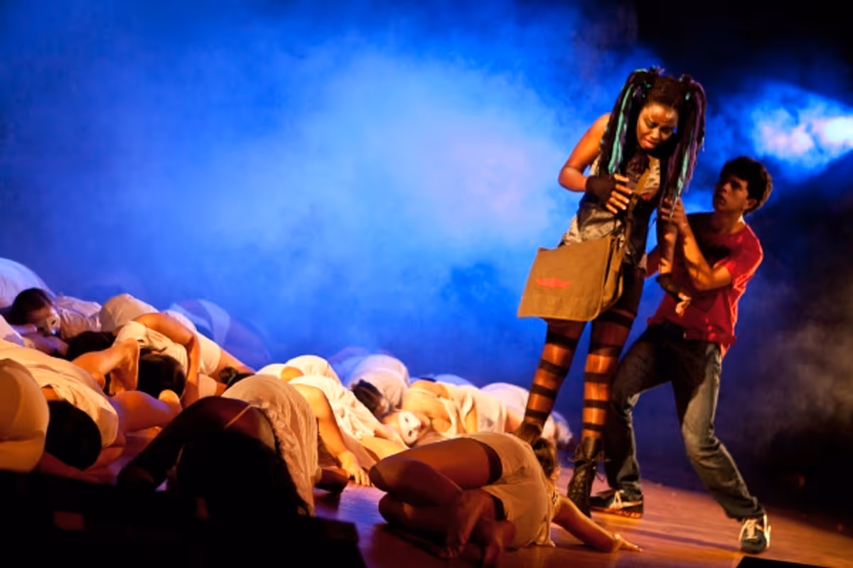 The Ensemble, Tabitha Elder, Alex Kownatzki at JASPER IN DEADLAND Premieres in Pasadena