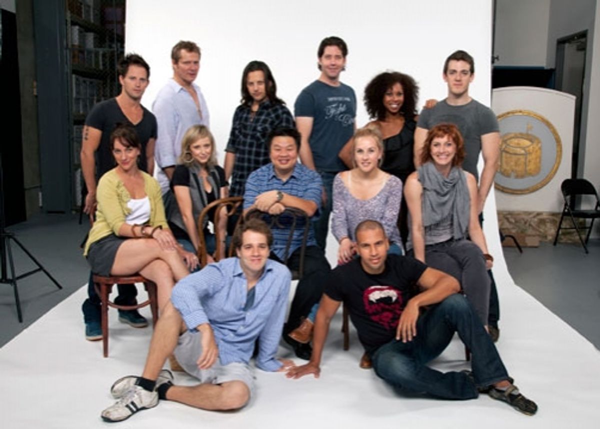 Director Oanh Nguyen (center) and the cast of Richard O'Brien's The Rocky Horror Show at 