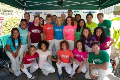 Lisa Brescia and the cast of MAMMA MIA!
 Photo