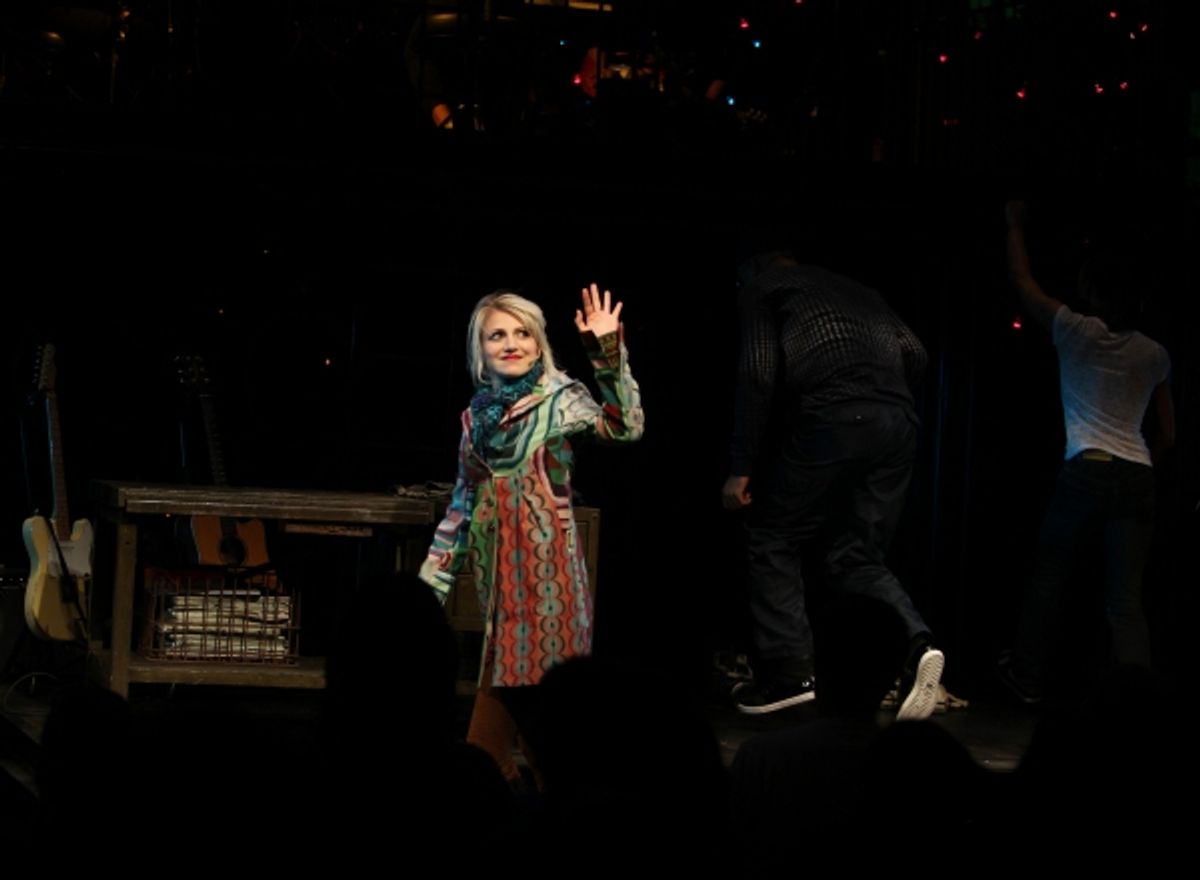 Annaleigh Ashford during the Off-Broadway Opening Night Curtain Call for 'RENT' at the New World Stages in New York City. at 