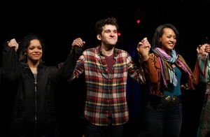 Arianda Fernandez, Adam Chanler-Berat & Corbin Reid during the Off-Broadway Opening N Photo