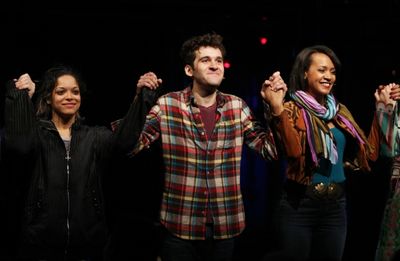 Arianda Fernandez, Adam Chanler-Berat & Corbin Reid during the Off-Broadway Opening N Photo