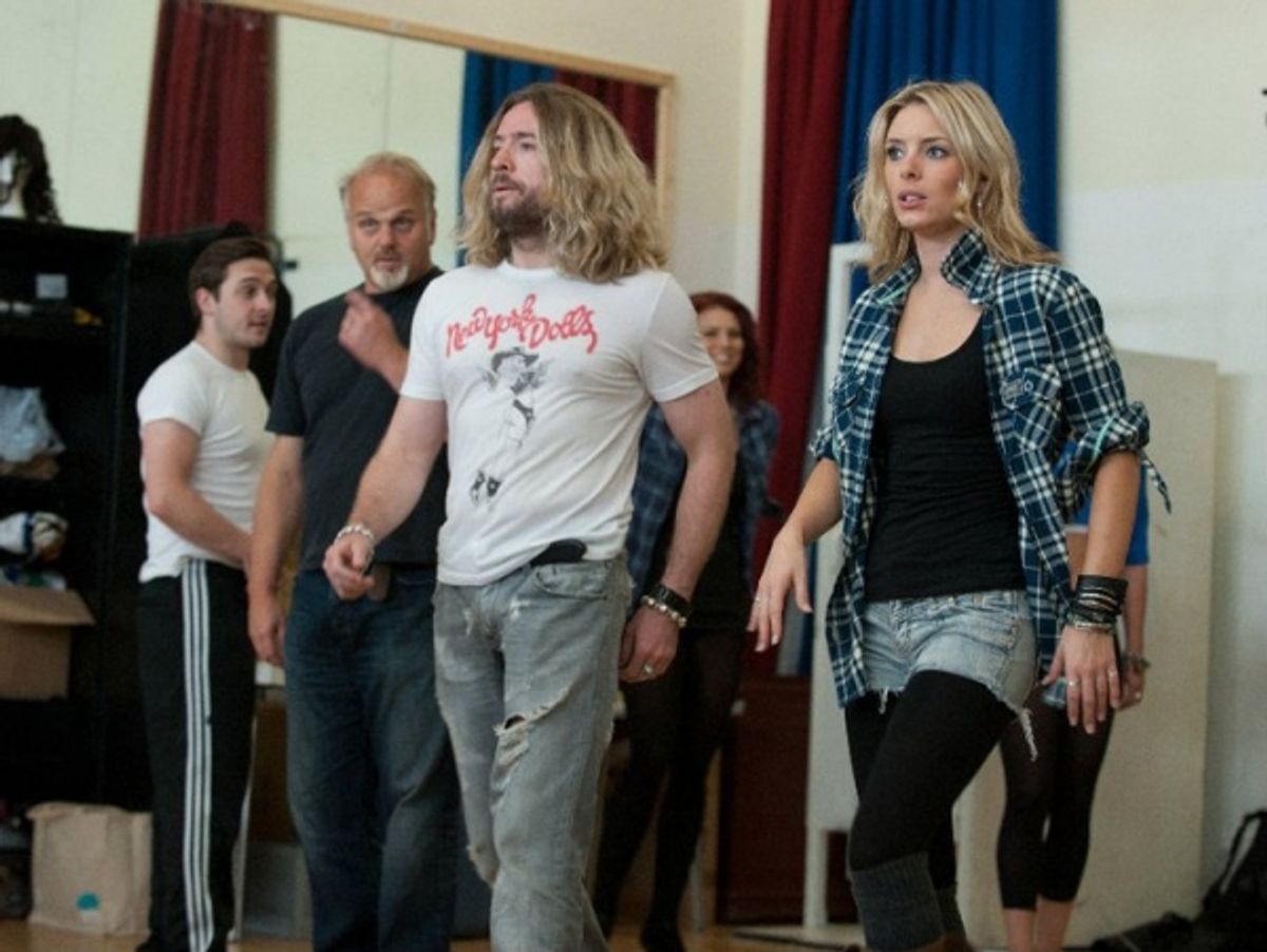 Justin Lee Collins and Amy Pemberton at 