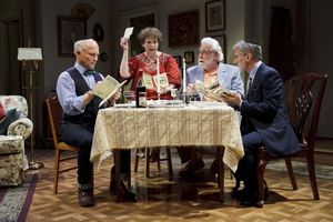 (L to R) Dan Butler as Trey, Marcia Jean Kurtz as Olive, Richard Masur as Sylvan, and David Garrison as Robert @ BroadwayWorld (L to R) Dan Butler as Trey, Marcia Jean Kurtz as Olive, Richard Masur as Sylvan, and Photo