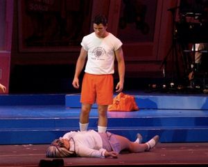 Nick Jonas and Marissa Jaret Winokur.  Photo