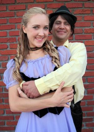 Cunegonde and Candide plan their life together in "Oh, Happy We"   (Zoe Johnson, Jona Photo