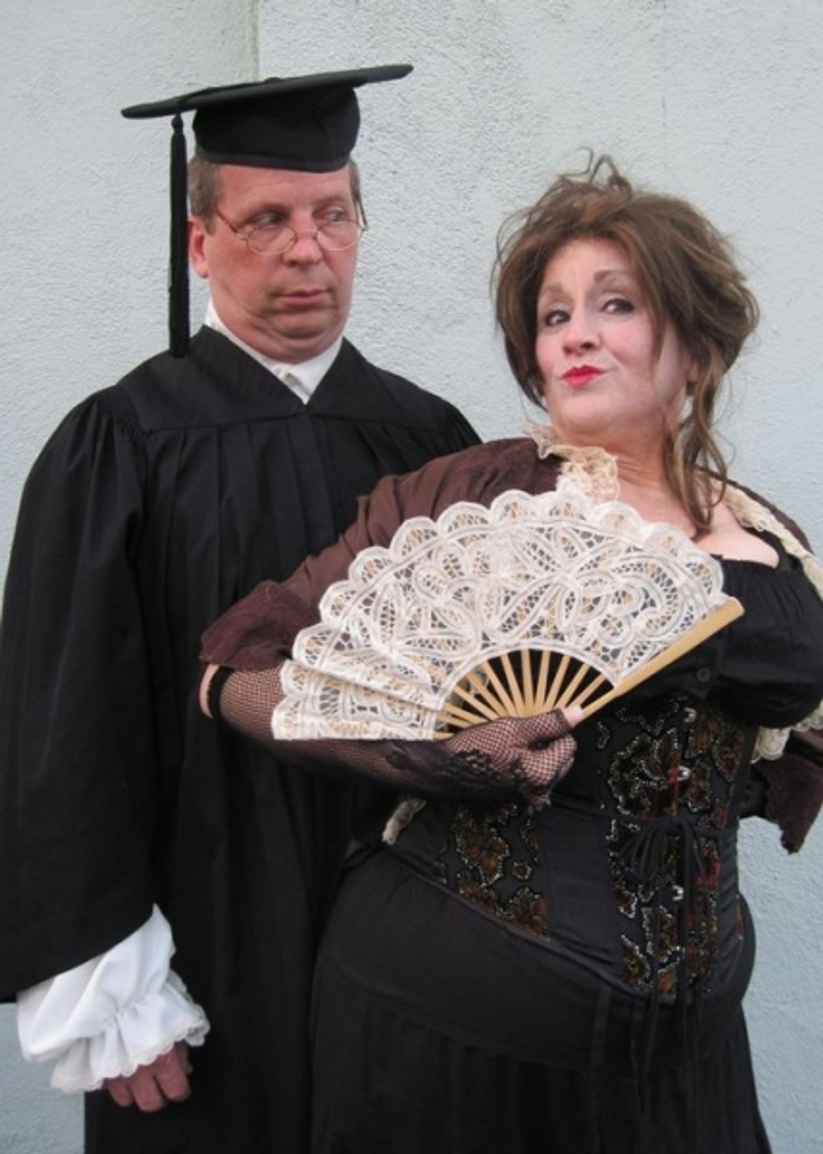 The Old Lady reminds Voltaire that she is important to this tale.   (Ben Lupejkis, Patricia Butler) at 