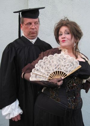 The Old Lady reminds Voltaire that she is important to this tale.   (Ben Lupejkis, Pa Photo