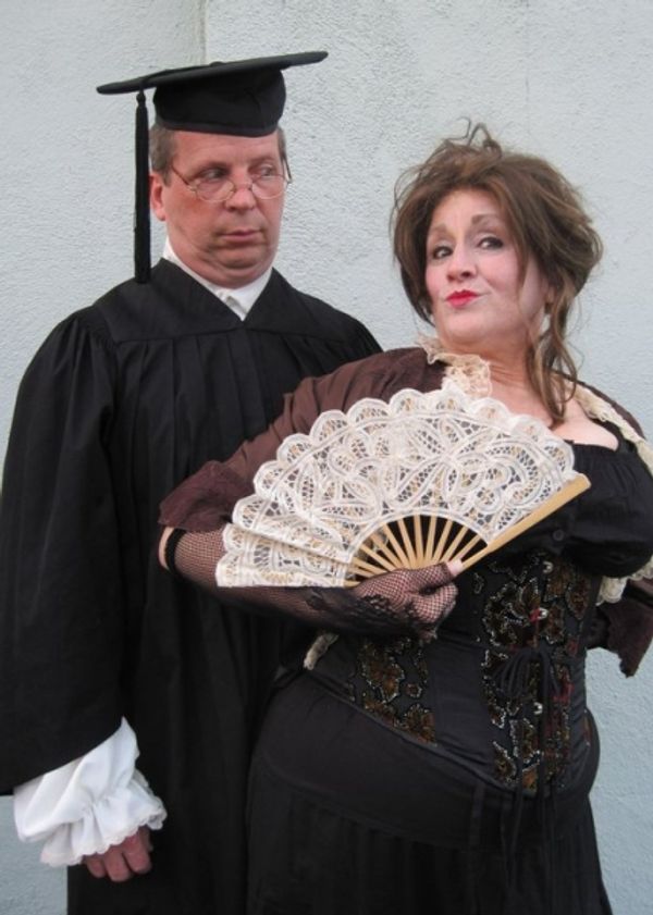 The Old Lady reminds Voltaire that she is important to this tale.   (Ben Lupejkis, Pa Photo