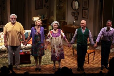 Curtain Call: Richard Masur, Julie Halston, Marcia Jean Kurtz, Dan Butler & David Gar Photo