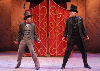 Kevin Cahoon* as Hans Christian Andersen and Erik Stein* as Shadow  Photo