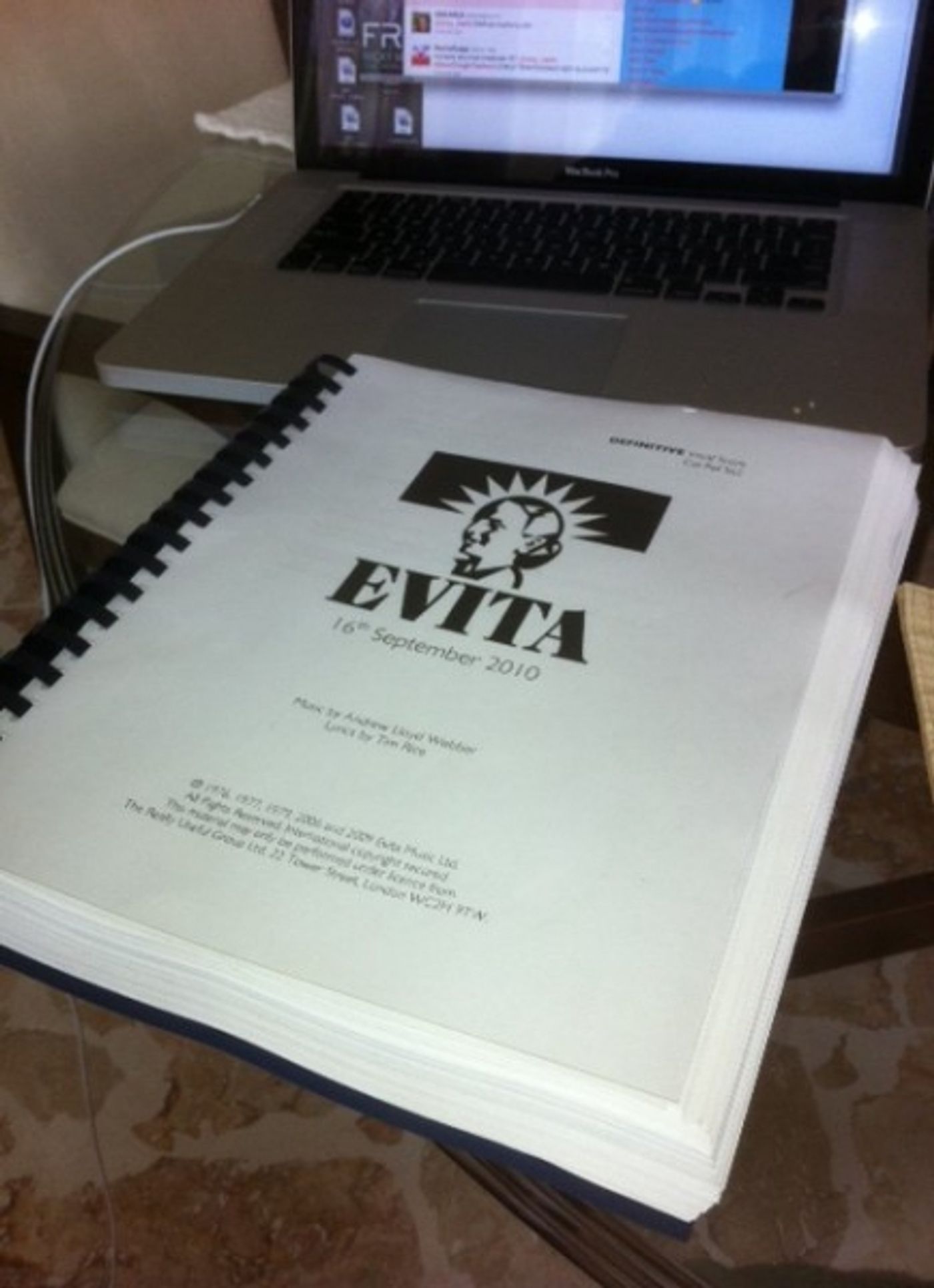 Photo Flash: Ricky Martin Starts Rehearsing for EVITA!  Image