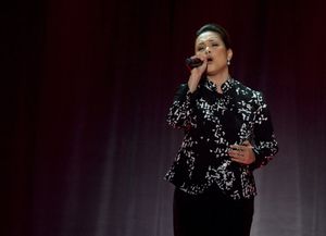 Aug. 19, 2011 - Anaheim, California, U.S. - Lea Salonga, voice of Mulan sings a Mulan medley at the Anaheim Convention Center Friday...///ADDITIONAL INFO: n.d23.0820 - 8/19/11 - PHOTO BY JOSHUA SUDOCK, THE ORANGE COUNTY REGISTER - Day-one of Disney's D23 @ BroadwayWorld Aug. 19, 2011 - Anaheim, California, U.S. - Lea Salonga, voice of Mulan sings a Mulan Photo
