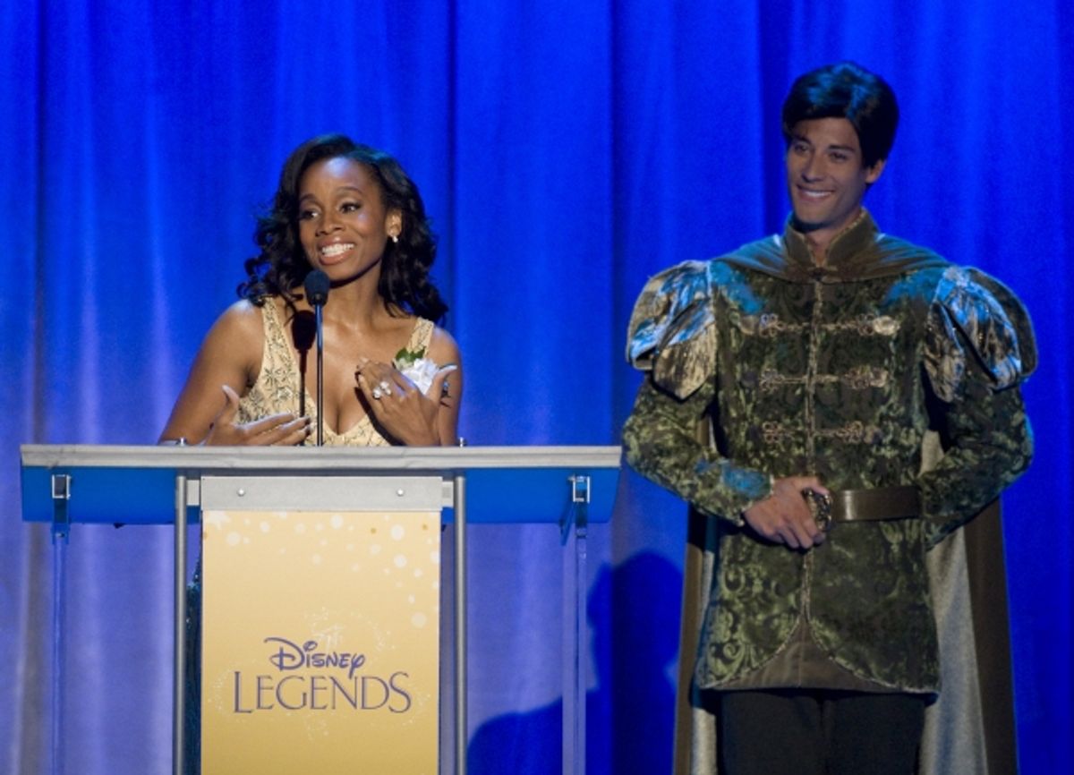Aug. 19, 2011 - Anaheim, California, U.S. - Anika Noni Rose, voice of Princess Tiana in Disney's animated feature ''TPrincess and the Frog,'' accepts her Disney Legend Award during a ceremony at the Anaheim Convention Center Friday...///ADDITIONAL INFO: n at 