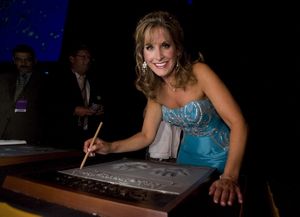 Jodi Benson, voice of Ariel the Little Mermaid, accepts her Disney Legend Award during a ceremony at the Anaheim Convention Center Friday @ BroadwayWorld Jodi Benson, voice of Ariel the Little Mermaid, accepts her Disney Legend Award durin Photo