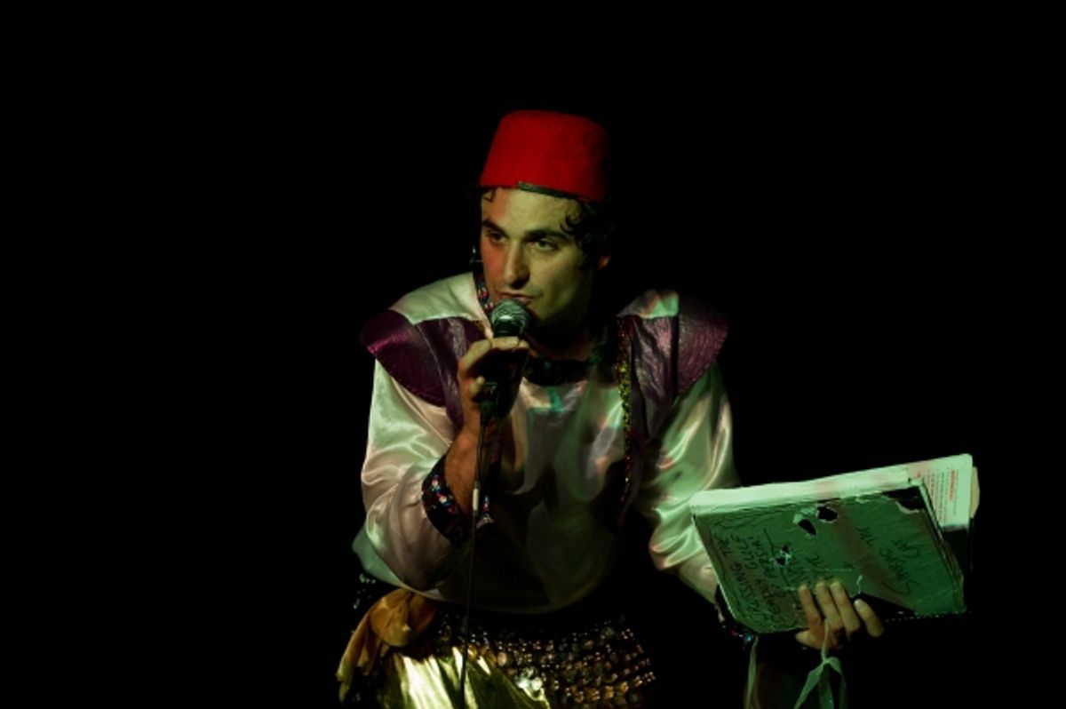 Aug. 20, 2011 - London, England, UK -  Patrick Monahan: Stories and Fairytales of Travels for Kids Who Dance Like Camels'', part of the Edinburgh Festival Fringe. Photo credit: Jane Hobson/London News Pictures (Credit Image: Ã�'â€šÃ‚Â© Jane Hobson/Lnp/Lond at 