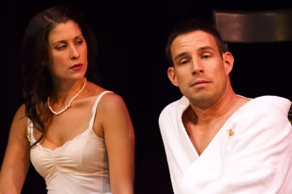 Amanda Kruger as Maggie, Aaron Hartzler as Skipper Photo