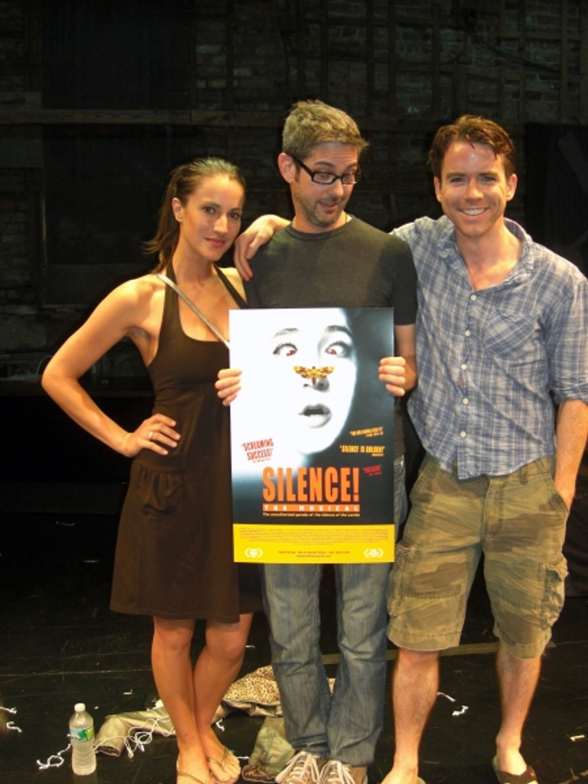 America Olivo, Stage Manager Ritchard Druther, Christian Campbell
 at 
